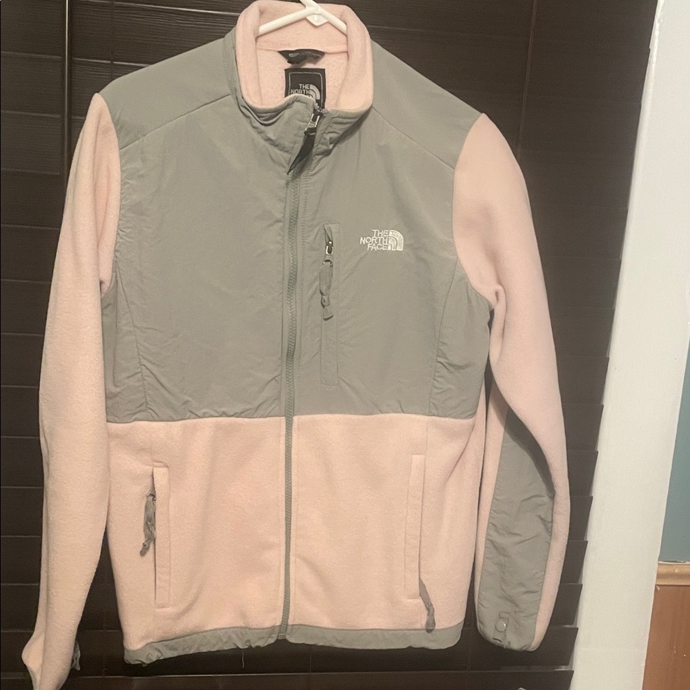 The North Face Light Pink and Gray Fleece Jacket